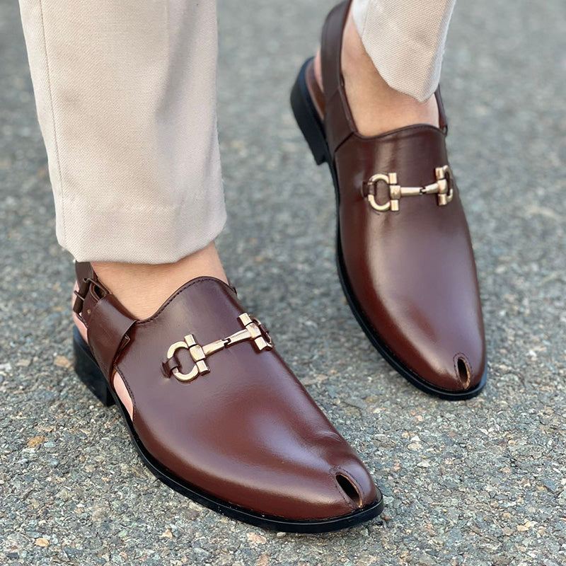 The Unique Brown Leather Kheri SS-157 â stepstudio