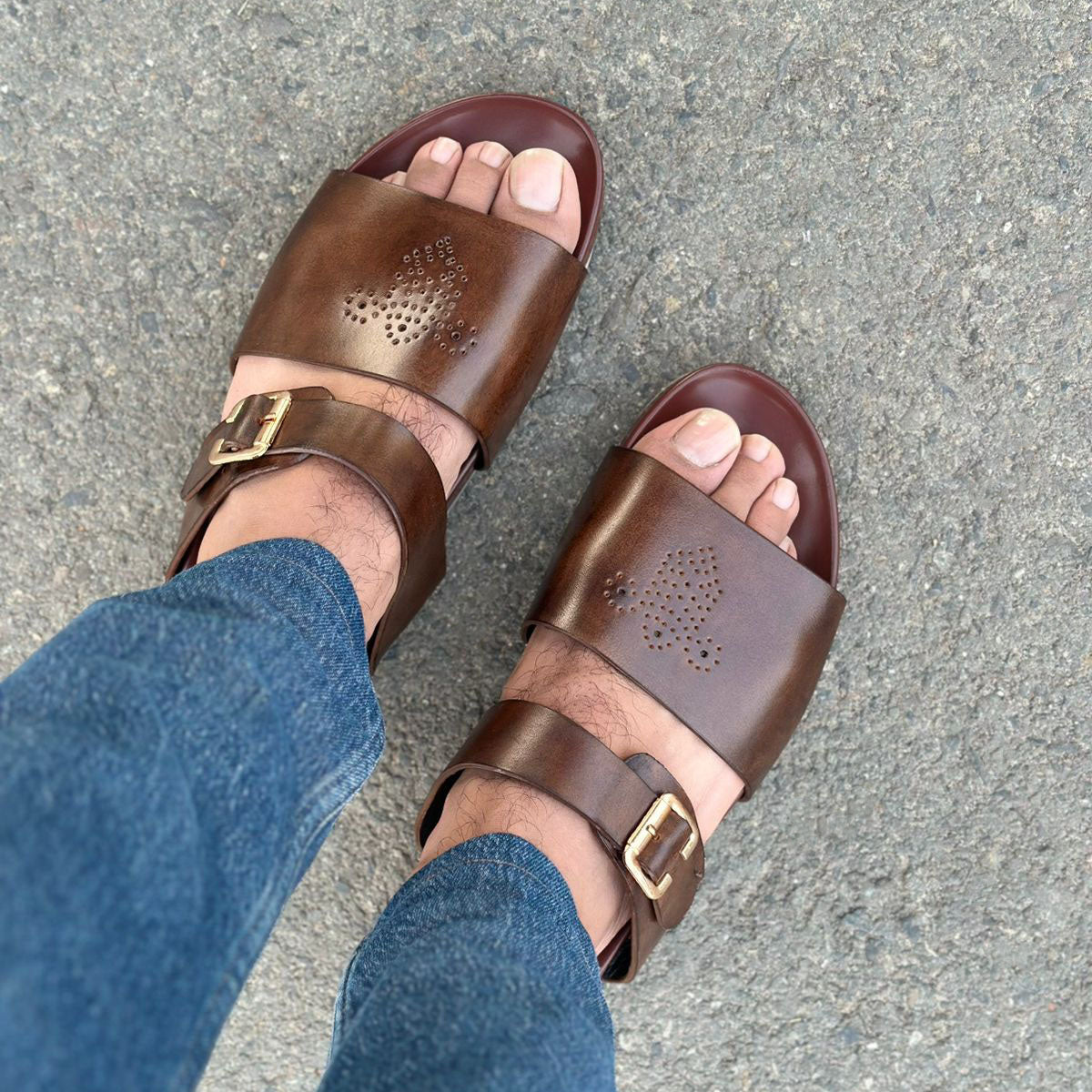 Step Pure Leather Muscot Brown SS-2653