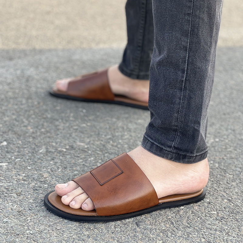 Hand made Vintage Brown Leather Chappal SS-2328