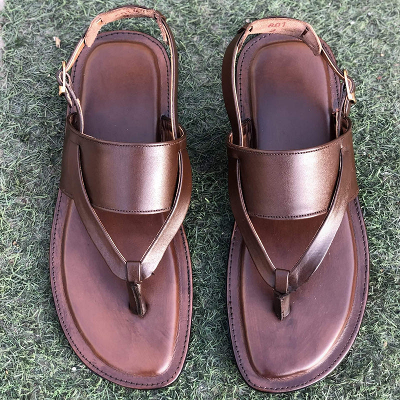 The Round Toe Leather Sandal SS-2100