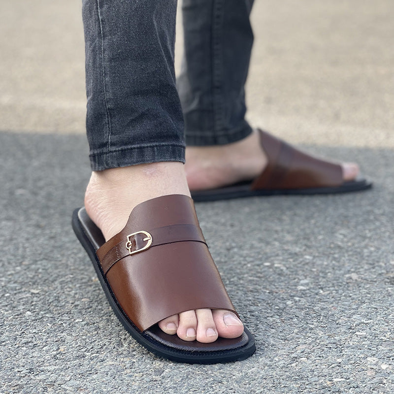 Hand made Brown Monk Leather Chappal SS-2325