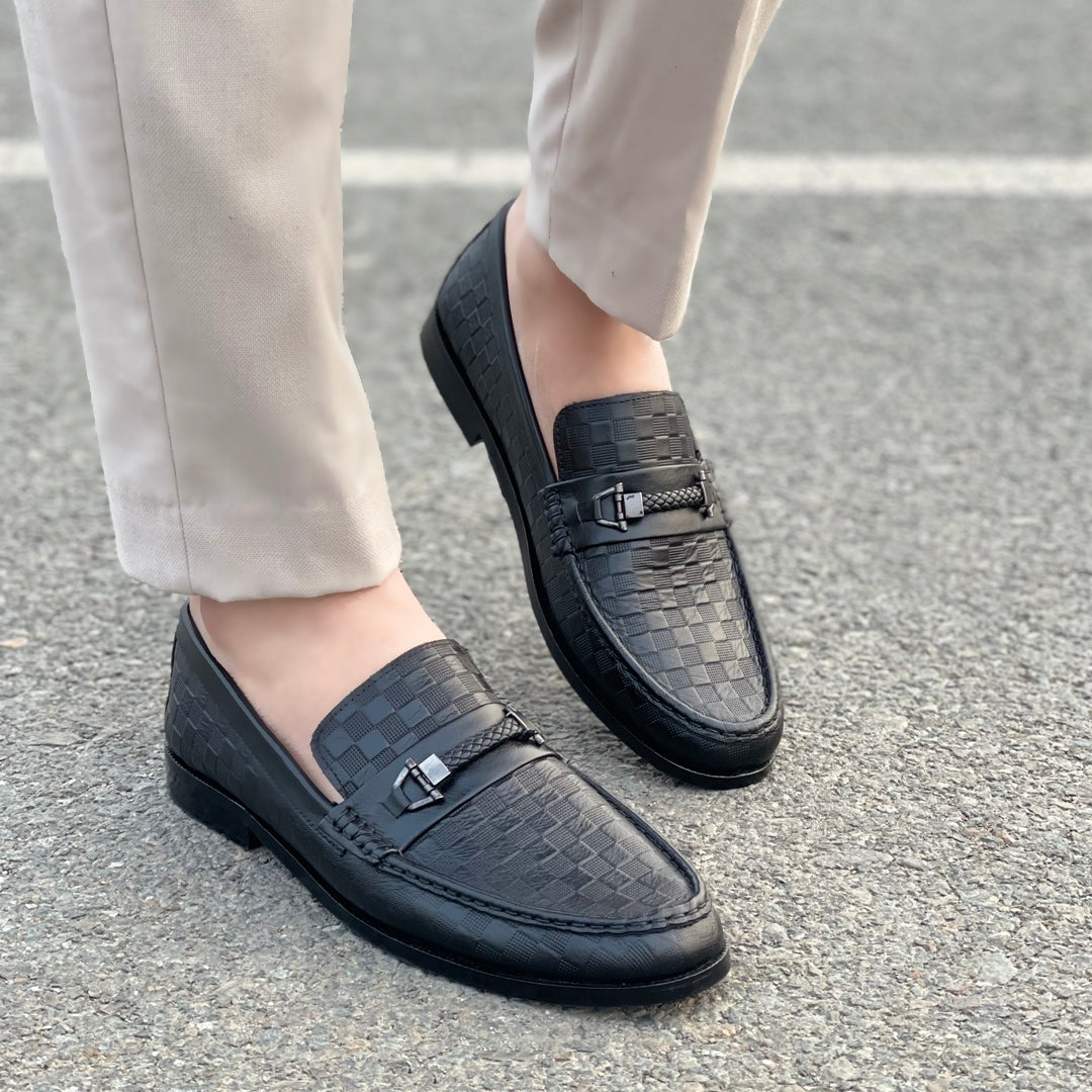 THE BRICK TEXTURED SHOES SS-2428 BLACK