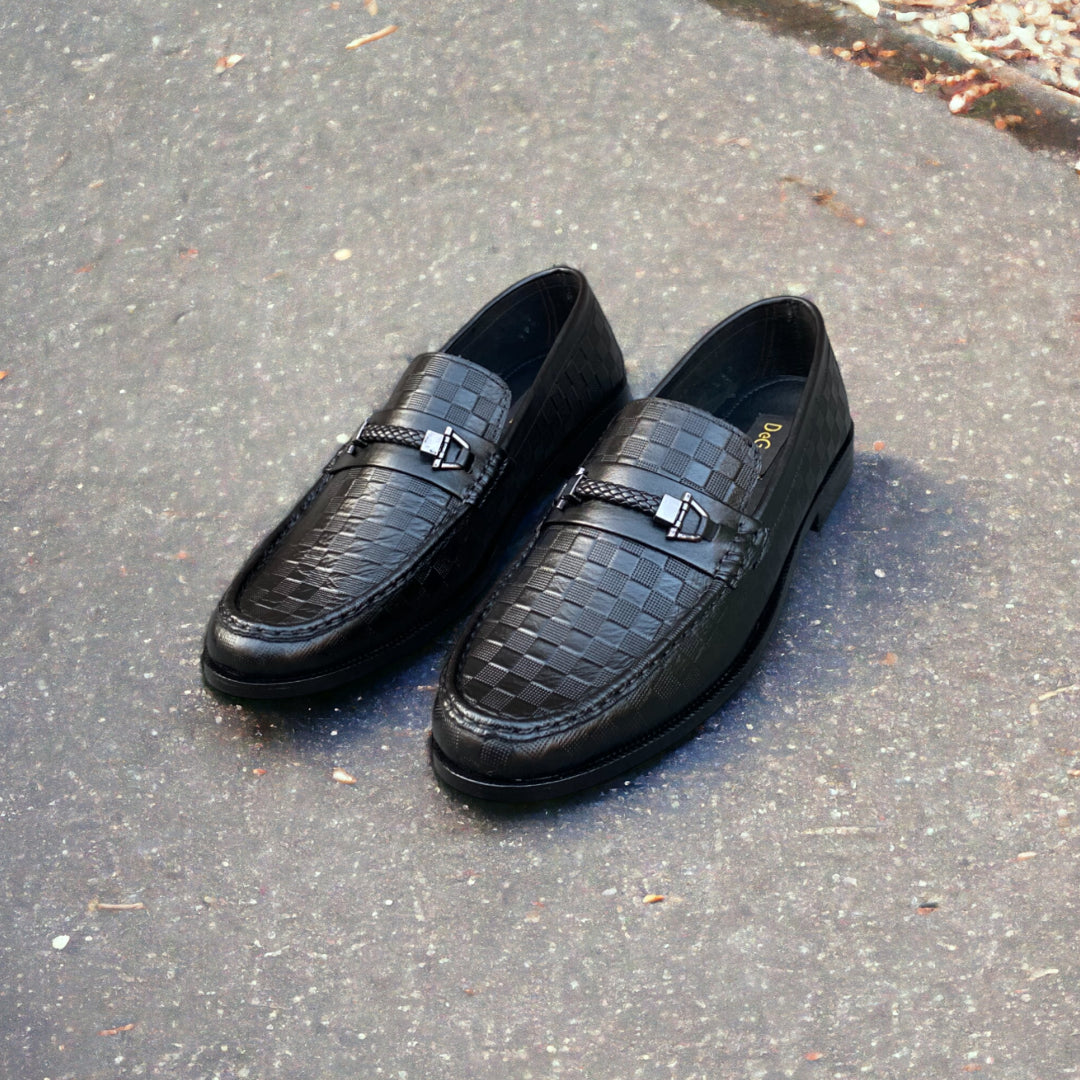 THE BRICK TEXTURED SHOES SS-2428 BLACK