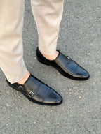 Handmade Premium Leather Double Monks SS-115 Black