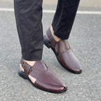 Hand Stitched Pure Leather Kheri SS-175 Maroon