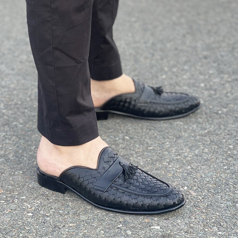 The Woven Textured Mule SS-241 Black