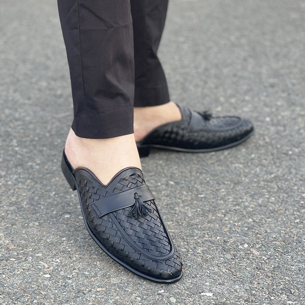 The Woven Textured Mule SS-241 Black