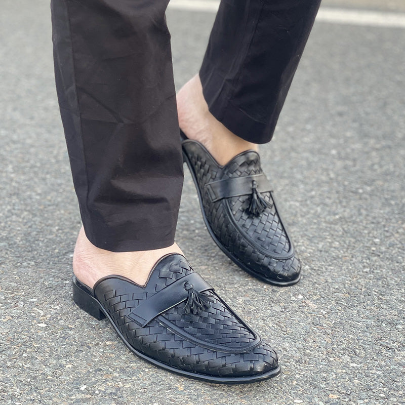 The Woven Textured Mule SS-241 Black