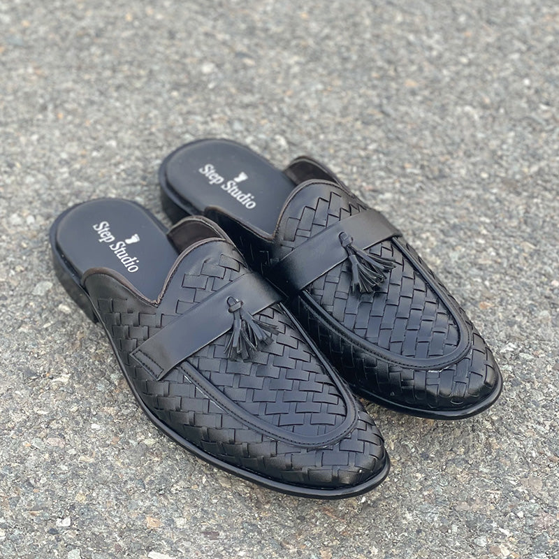 The Woven Textured Mule SS-241 Black