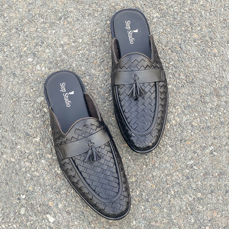The Woven Textured Mule SS-241 Black