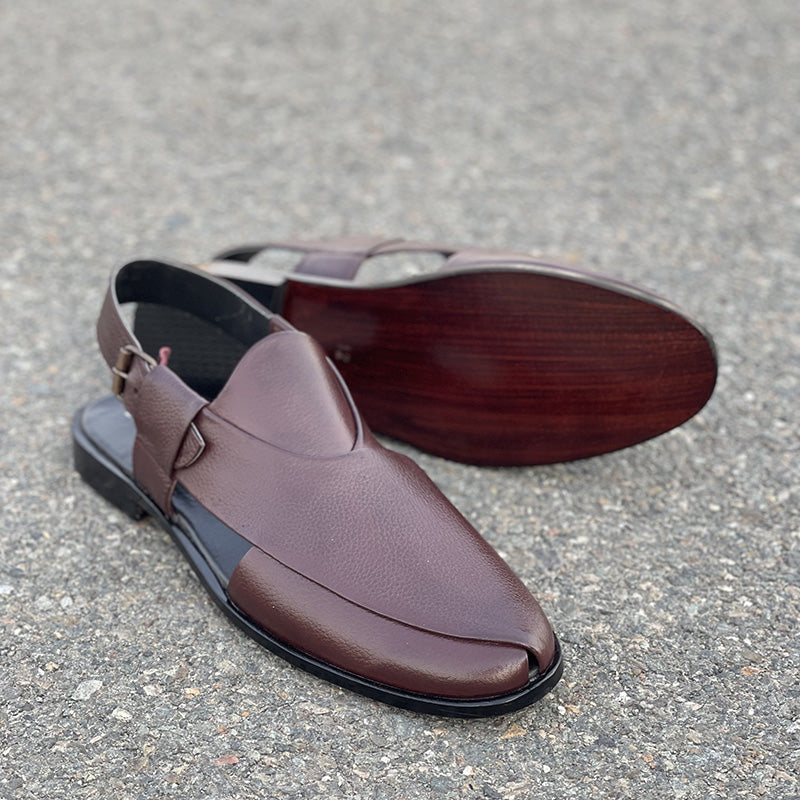 Hand Stitched Pure Leather Kheri SS-175 Maroon