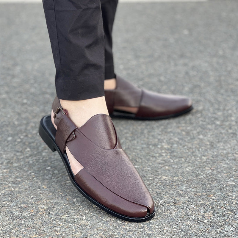 Hand Stitched Pure Leather Kheri SS-175 Maroon