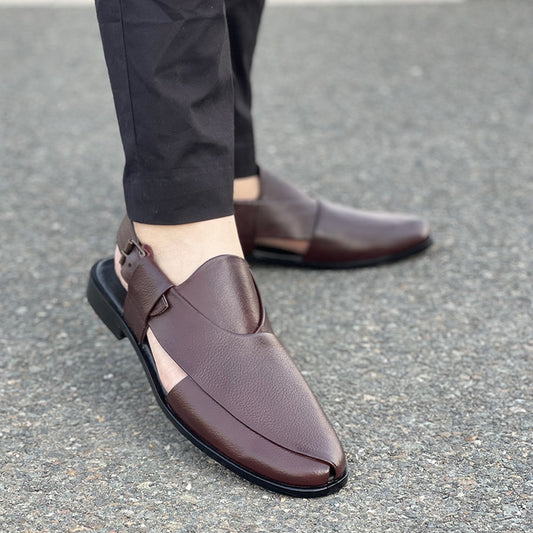 Hand Stitched Pure Leather Kheri SS-175 Maroon