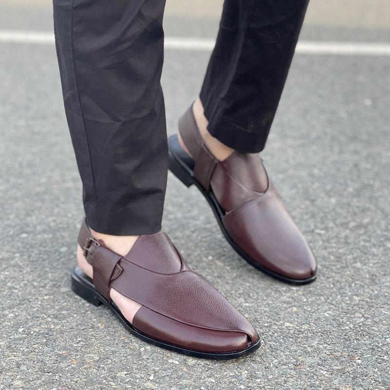 Hand Stitched Pure Leather Kheri SS-175 Maroon