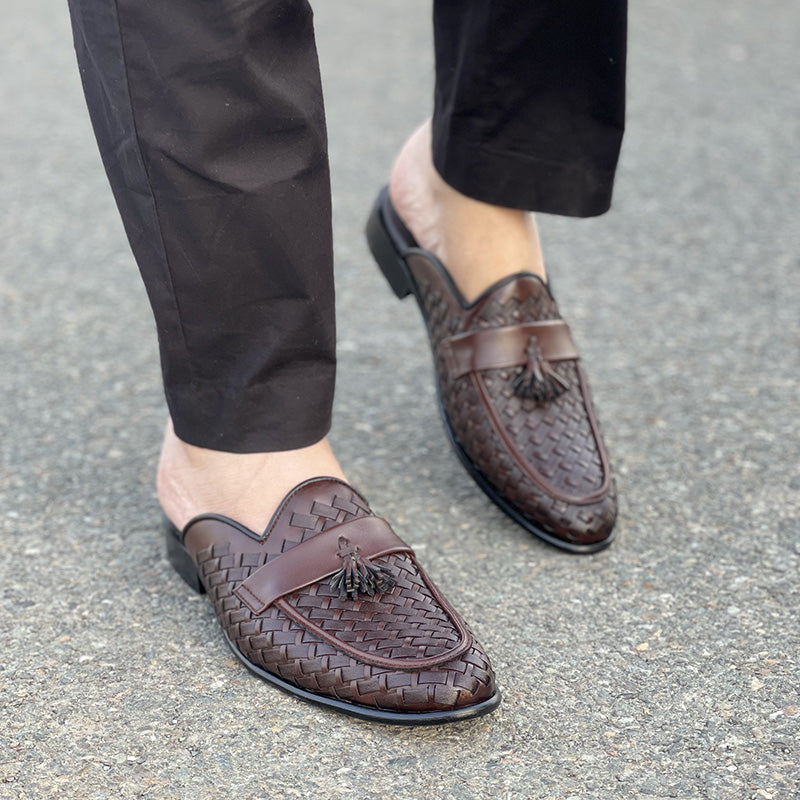 The Woven Textured Mule SS-241 Brown