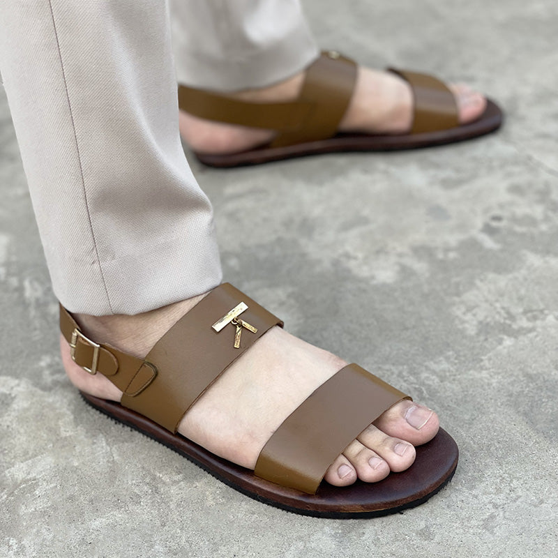 The Leather Brown Sandals SS-2111