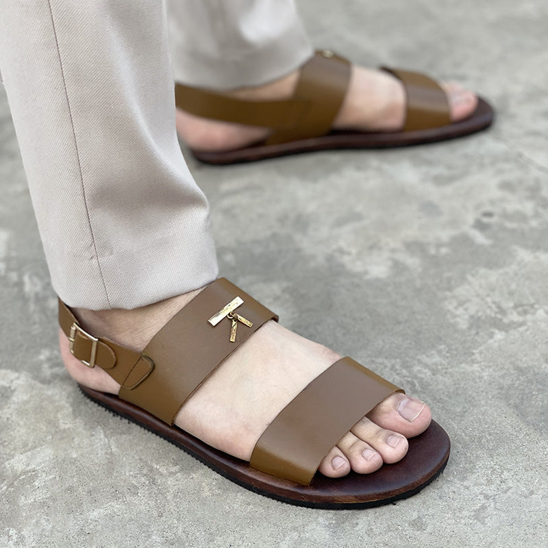 The Leather Brown Sandals SS-111