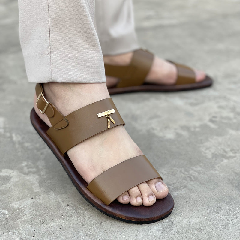 The Leather Brown Sandals SS-111