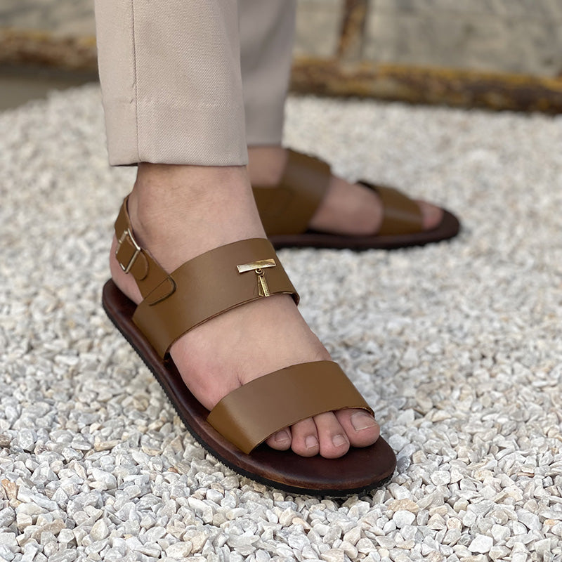 The Leather Brown Sandals SS-111