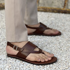The Round Toe Leather Sandal SS-2100