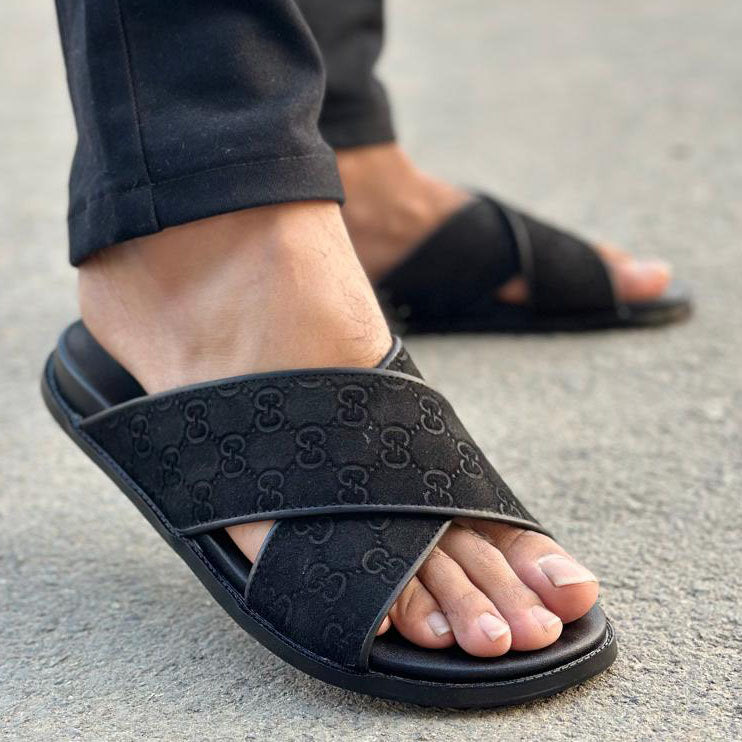 Pure Handmade Chappal GG Black-2718 Main image