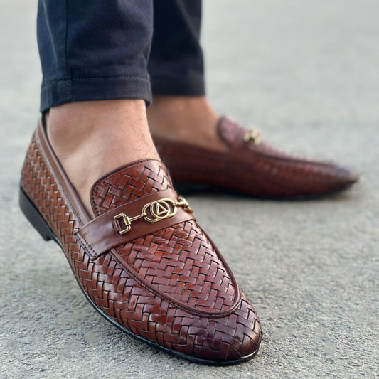 Genuine Leather Bexley Brown Office Shoes for Men