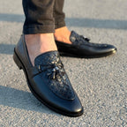 Ticus Black Leather Casual Shoes