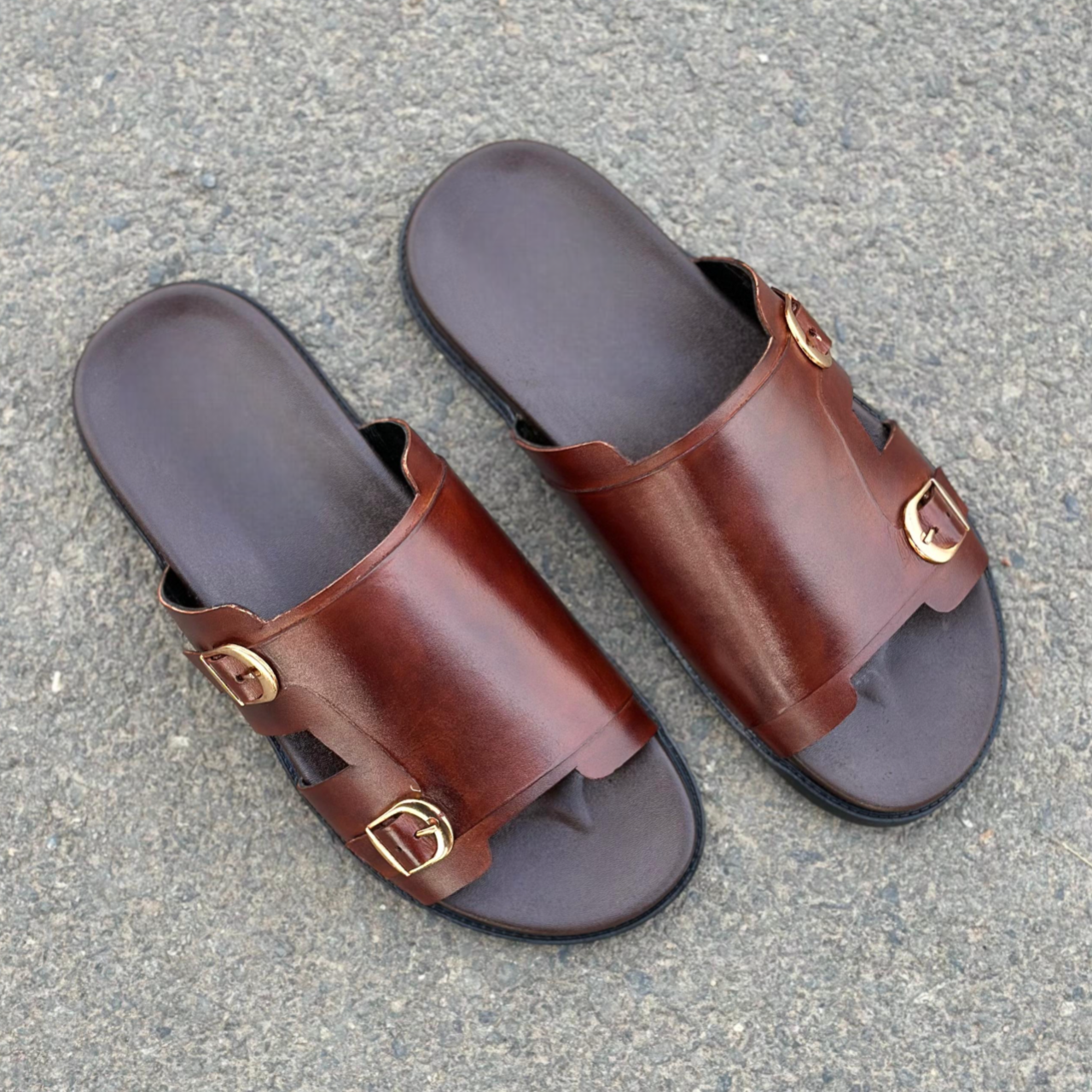 Step Leather Pretorn Monk Brown SS-2623 Secondary image