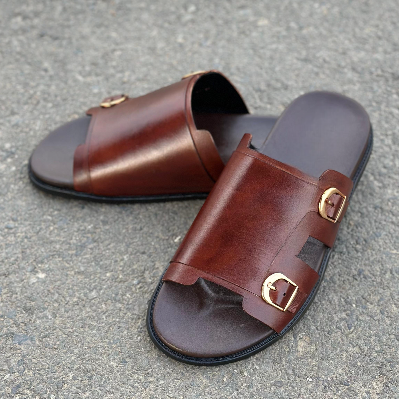 Step Leather Pretorn Monk Brown SS-2623