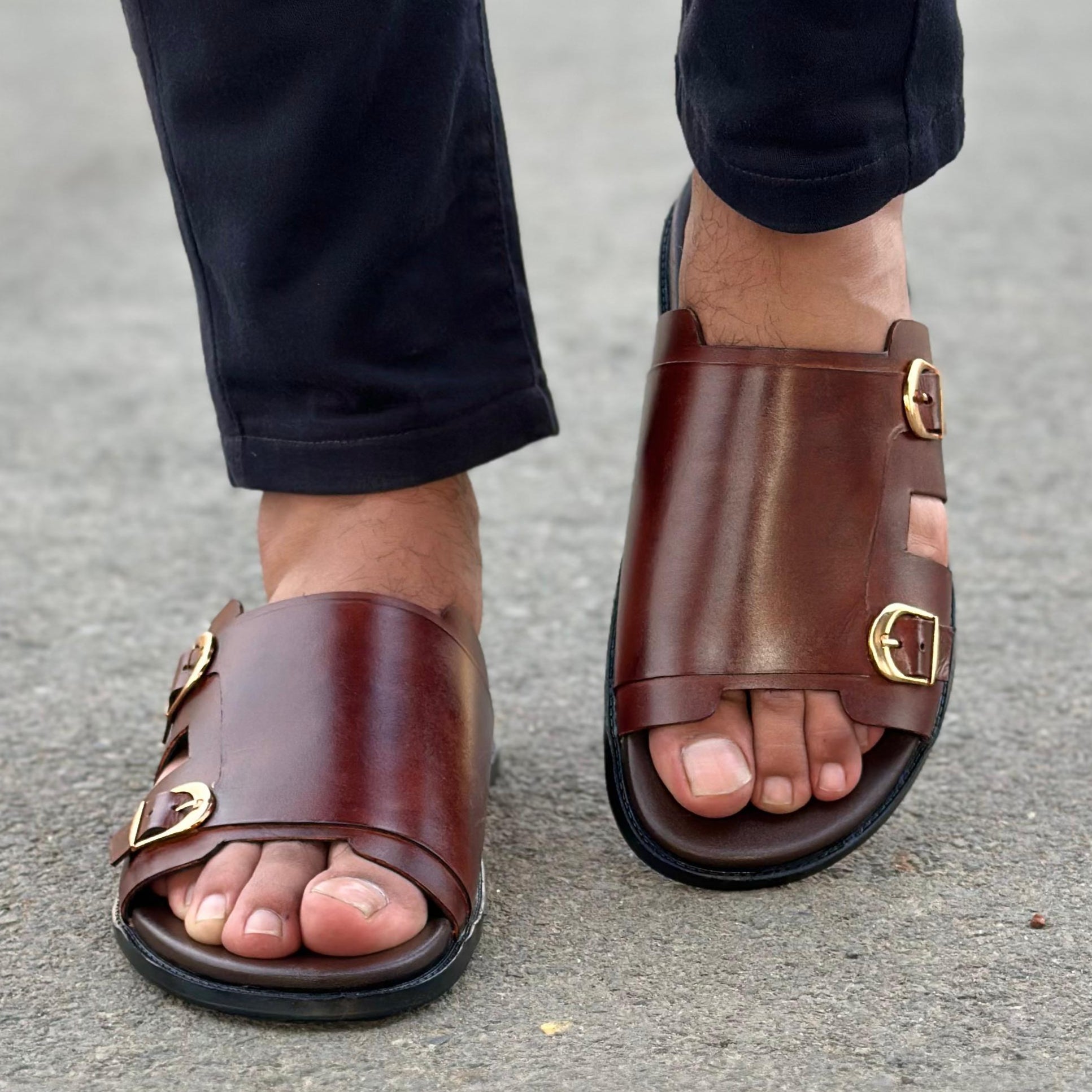 Step Leather Pretorn Monk Brown SS-2623