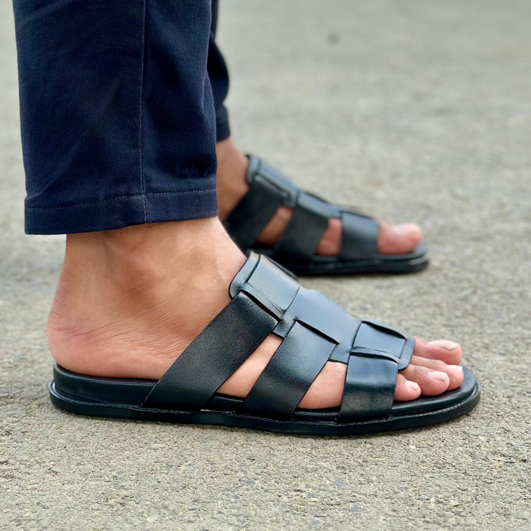 Step Pure Leather Ranord Black SS-2626