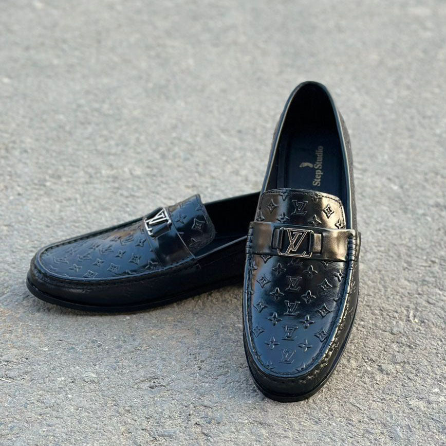 Step Pure Leather Buckman Black SS-2714