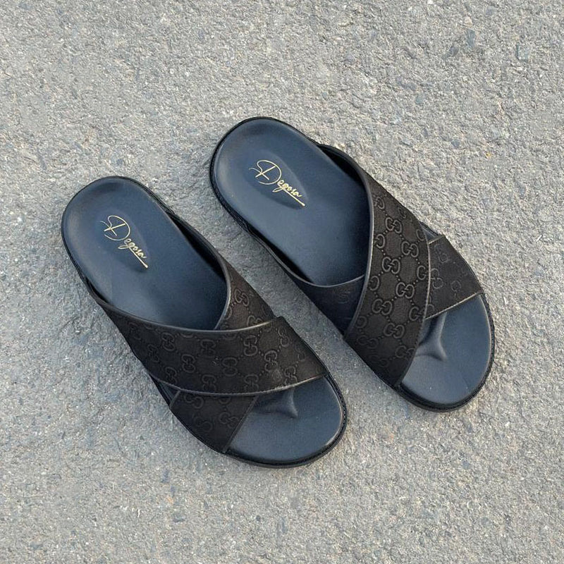 Pure Handmade Chappal GG Black-2718