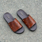The Italian Brown Leather Chappal SS-2052