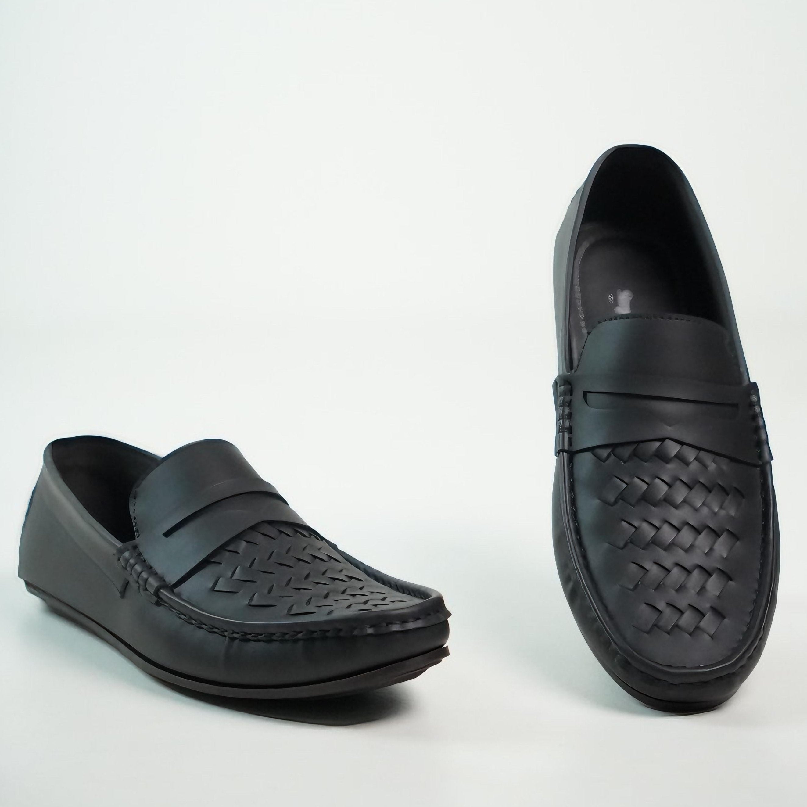 THE CRISSCROS BLACK Loafers SS-2472