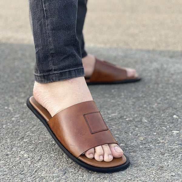 Hand made Vintage Brown Leather Chappal SS-2328