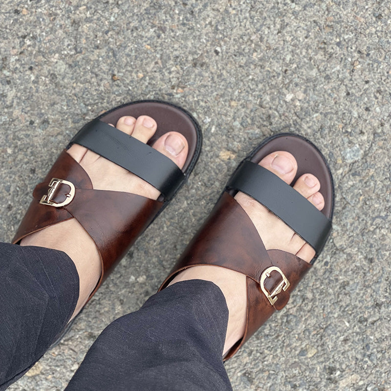 Hand made Multi Color Leather Chappal SS-2223 Main image