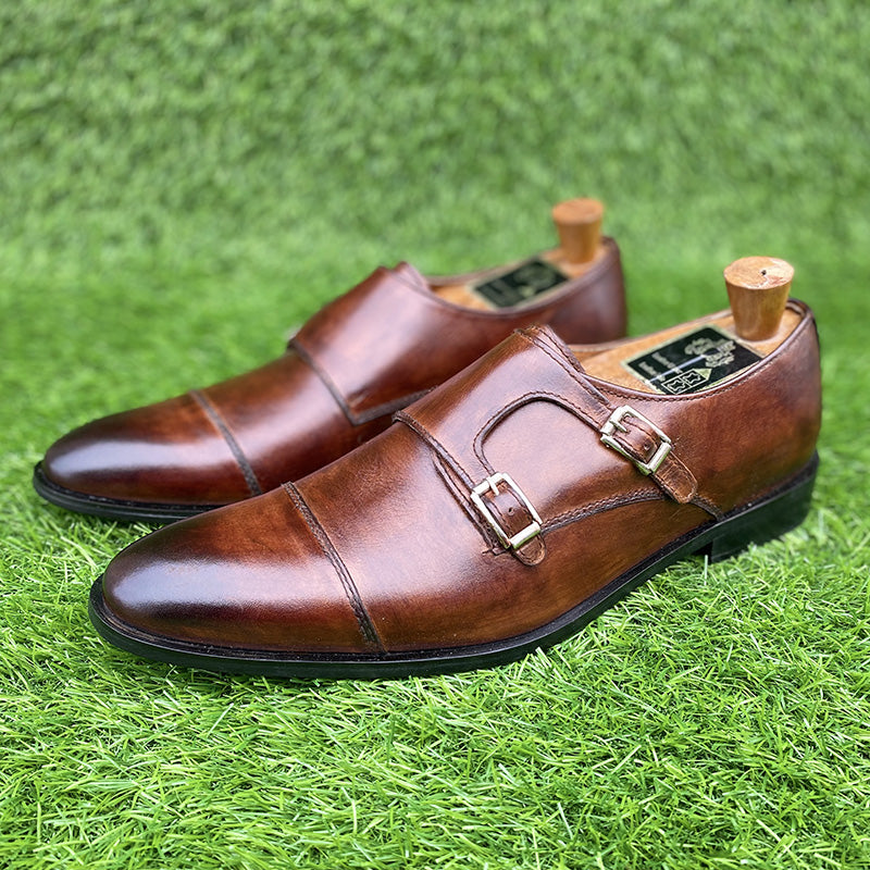 Handmade Premium Leather Double Monks Ss-115