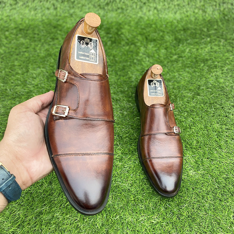 Handmade Premium Leather Double Monks Ss-115