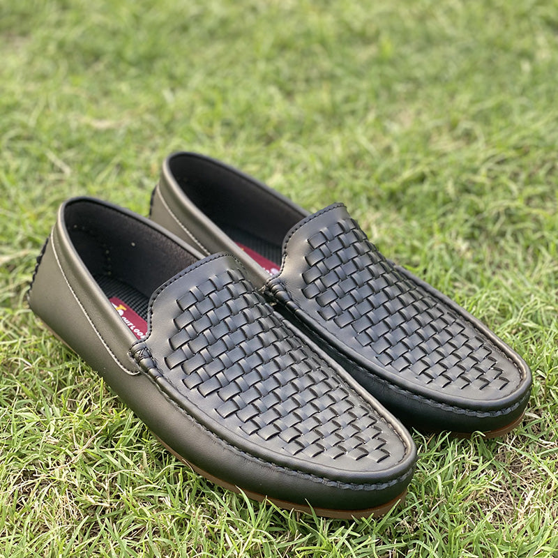 The Woven Black Loafer SS-2044
