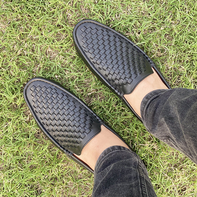 The Woven Black Loafer SS-2044