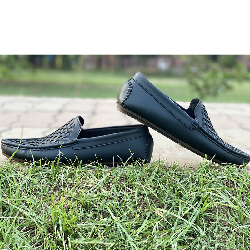The Woven Black Loafer SS-2044