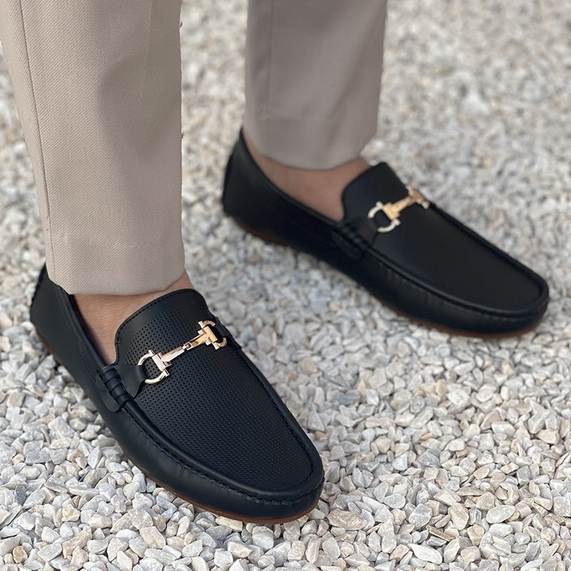 Hand Made Dotted Textured SS-2303 Black