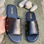 The Italian Black Leather Chappal