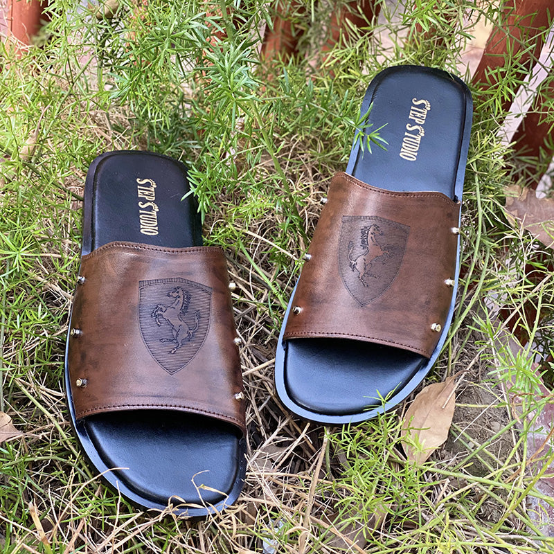 The Italian Brown Leather Chappal