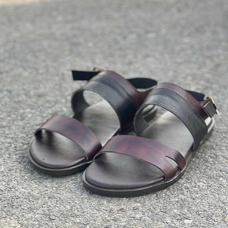 Hand made Two Tone Leather Sandal SS-2329