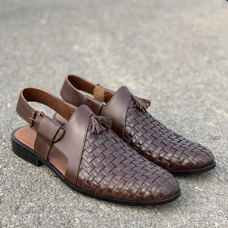 Handmade Woven Leather Kheri SS-2305 Brown