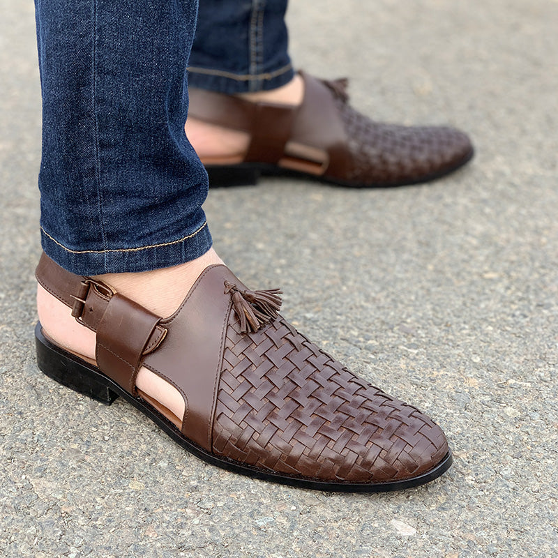 Handmade Woven Leather Kheri SS-2305 Brown