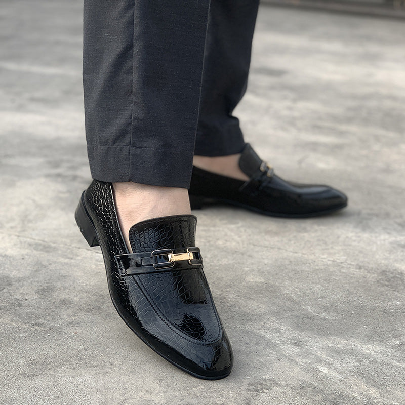 Handmade Patent Textured  Black SS-2317