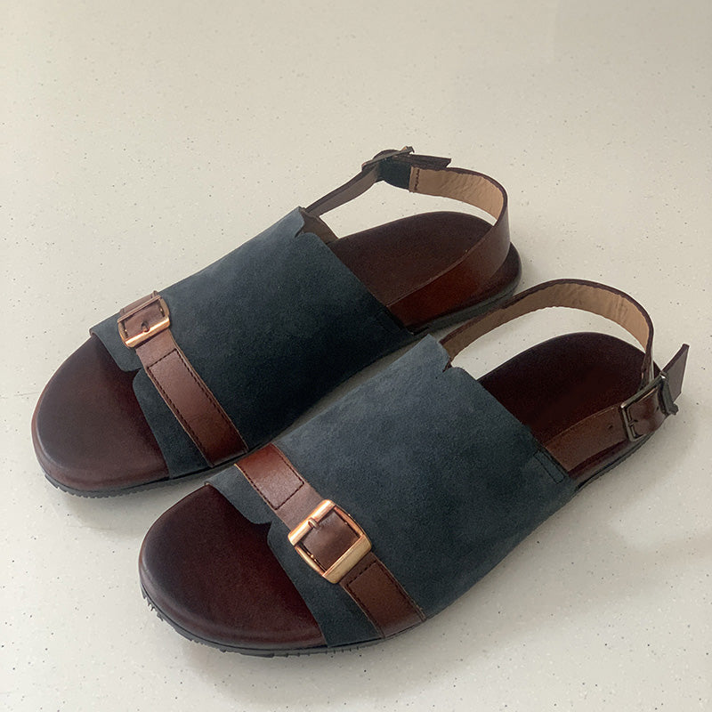 Hand Made Monk Suede Leather Sandal SS-167